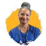 Head shot of a nurse educator smiling
